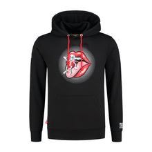 Load image into Gallery viewer, BLACK PILLMAN ON TONGUE HOODIE