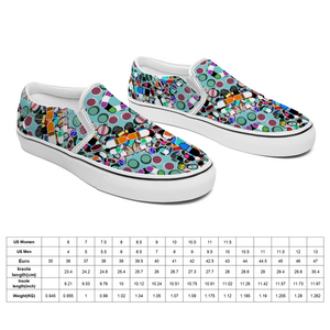 DTP Pill Pattern Canvas Slip On Shoes